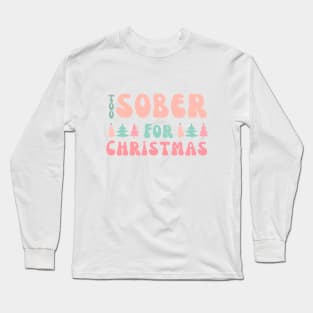 Pink Sobriety Christmas Long Sleeve T-Shirt